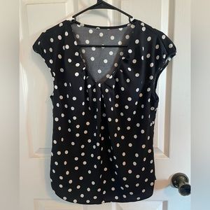 Black and White Polkadot Blouse